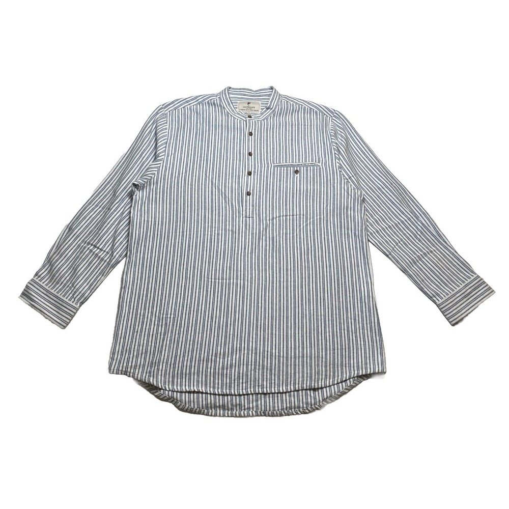 Lee Valley Ireland Men's Flannel Grandfather Shirt‎ Size XL